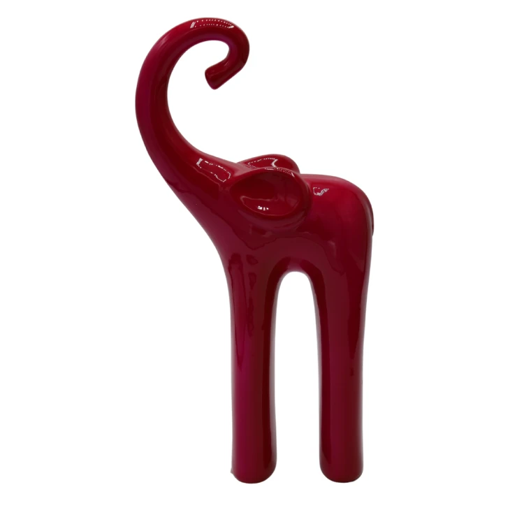 SŁOŃ SŁONIK CERAMICZNY FUKSJOWY 13,5x6x25 cm