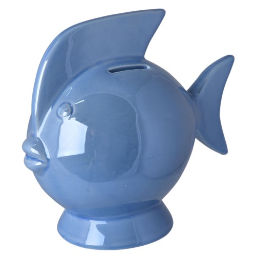 SKARBONKA CERAMICZNA RYBA BŁĘKITNA 14X7,5X13 CM