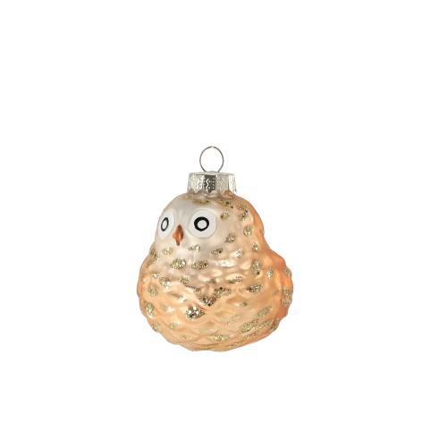 BOMBKA SZKLANA - SÓWKA SOWA 5,7 x 5,6 x 6,6 CM