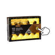GIRLANDA SOLARNA OGRODOWA DŁ. 2 + 1,8 M RONA 10 LED CIEPŁY BIAŁY