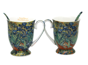 ZESTAW KUBKÓW Z ŁYŻECZKAMI 300ML VAN GOGH IRYSY