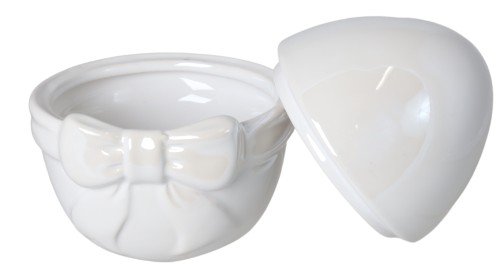 PUZDERKO CERAMICZNE JAJKO BIAŁE 10X10,5X12 CM