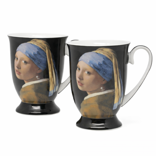 ZESTAW 2x KUBEK 300ML DZIEWCZYNA Z PERŁĄ VERMEER