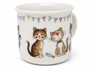 KUBEK CERAMICZNY 400ML Z KOTAMI 9x13CM PREZENT DLA KOCIARY