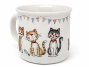 KUBEK CERAMICZNY 400ML Z KOTAMI 9x13CM PREZENT DLA KOCIARY