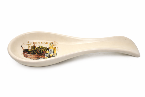 PODSTAWKA POD ŁYŻKĘ CERAMICZNA OLIWKI AU BON MARCHE 25CM