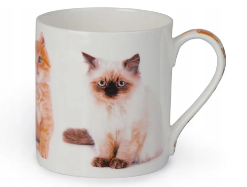 PORCELANOWY KUBEK KOTKI 4 380ML