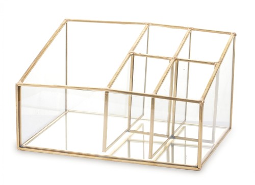 ORGANIZER SZKLANY NA TOALETKĘ/BIURKO 10x18x13