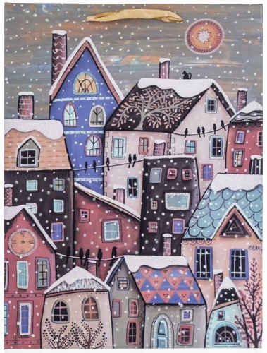Torebka Papierowa Upominkowa Świąteczna 40x30x12
