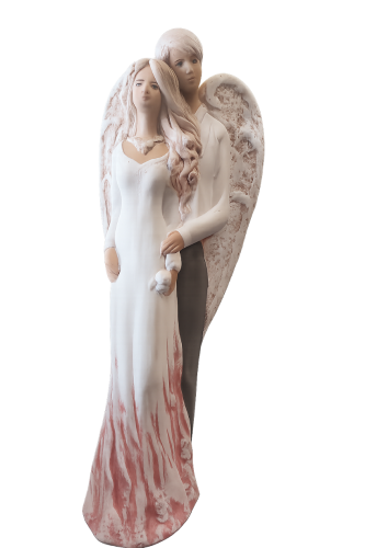 FIGURKA GIPSOWA ANIOŁY PARA DUET 39CM