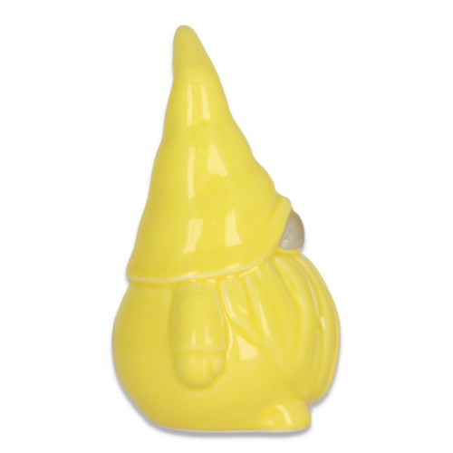 figurka SKRZAT CERAMICZNY ŻÓŁTY ZE ZŁOTYM NOSKIEM 10X9X15