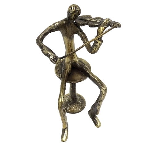 Skrzypek - figurka metalowa, prezent dla muzyka 20cm