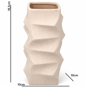 WAZON CERAMICZNY BEŻ 18,5X10X10