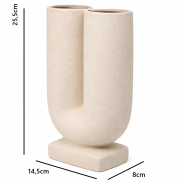 podwójny WAZON CERAMICZNY PODWÓJNY H25,5CM NATURAL HARMONY